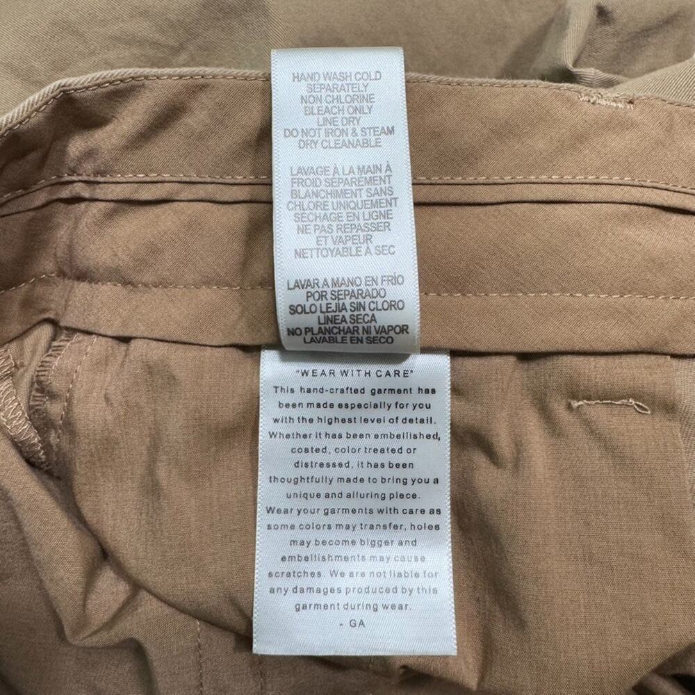 Good American Skate Pants Womens 12/31 Good Khaki Wide Straight Leg High Rise - Picture 15 of 15